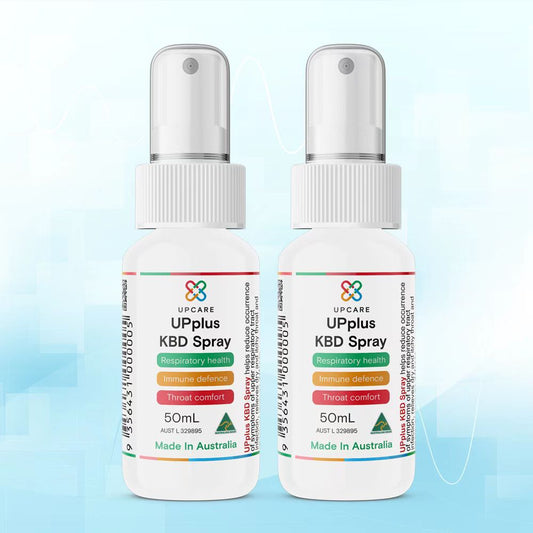 2 x 50ml UPplus Cough and Sore Throat Spray: Respiratory Health, Immune Defence & Throat Comfort
